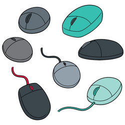 set of computer mouse vector