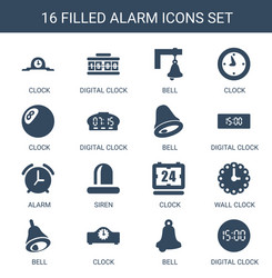 alarm icons vector