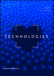digital technology abstract background artificial vector image