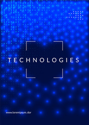 Digital technology abstract background artificial vector