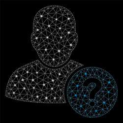 flare mesh network user status with spots vector image