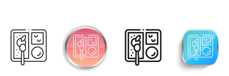 food tray icon thin linear regular and button vector image