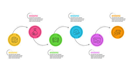 Ranking safe time and project deadline icons set vector