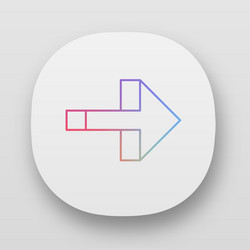 right arrow app icon forward pointer turn vector image