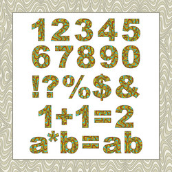 abstract alphabet with distortion effect vector image