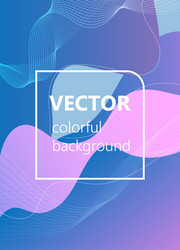 abstract colorful flow shapes background vector image