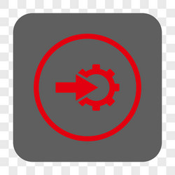 cog integration rounded square button vector image