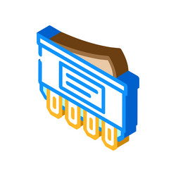 double pole single throw switch device isometric vector image