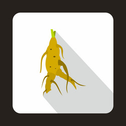 ginseng rot icon in flat style vector