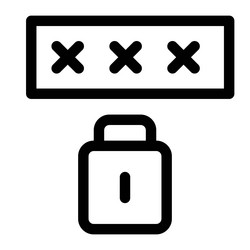 password used for encrypting software vector image