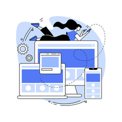 responsive web design abstract concept vector image