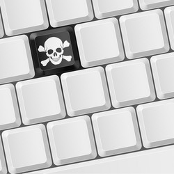 Skull Keyboard Button vector image