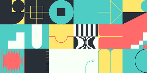 deconstructed abstract pattern design vector image
