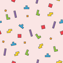 Pixel Puzzle Block Pattern vector image