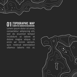 Topographic map background with space for copy vector