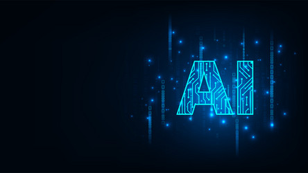 Artificial Intelligence Cyber Network vector image