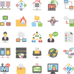 cloud computing icons set 5 vector image