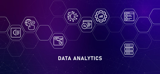 data analytics big database interpretation vector image