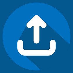 icon upload related to button download symbol vector image