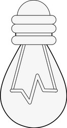 lit lightbulb icon image vector image