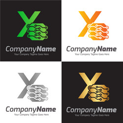 programming code and technology logo template vector image