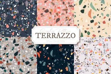 Terrazzo Abstract Patterns vector image