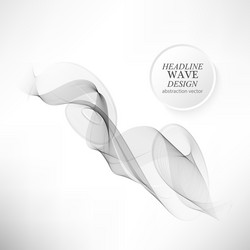 abstract smooth gray wave curve flow grey vector image