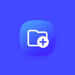 Create new folder icon for apps and web vector