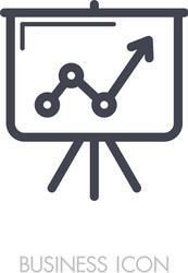 Flip Chart with Graph Icon vector image