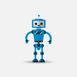 funny robot icon in flat style isolated vector image