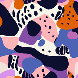 seamless pattern with hand drawn abstract shapes vector image