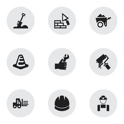set of 9 editable structure icons includes vector image