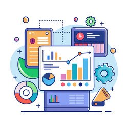 ui ux info graphic data analysis dashboard vector image
