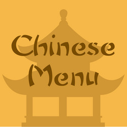 colored chinese menu design with text vector