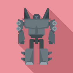 robot transformer icon flat style vector image