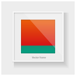 Square frame with colorful abstract vector