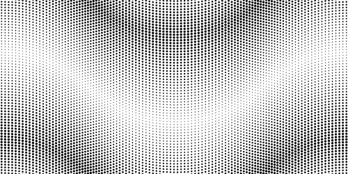 gradient wavy monochrome background with halftone vector image