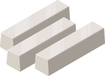 Silver bars Royalty Free Vector Image - VectorStock