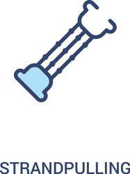 strandpulling concept 2 colored icon simple line vector image