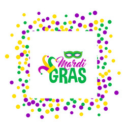 Bright abstract dot mardi gras pattern vector