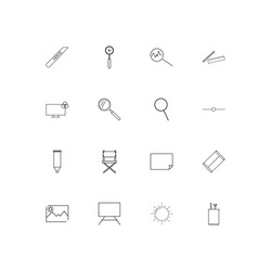 creative process and design simple linear icons vector image