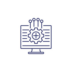 framework line icon on white vector