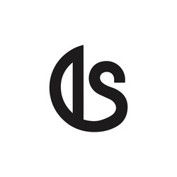 Initial letter ds logo or sd design Royalty Free Vector