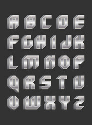 robotic font in flat style vector image