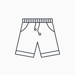 Shorts icon casual clothes shopping sign vector