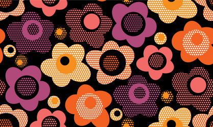 Vintage stylized floral seamless pattern vector