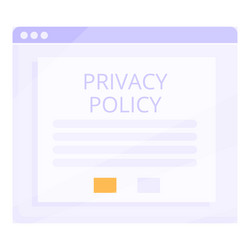 web secure icon cartoon data privacy vector image