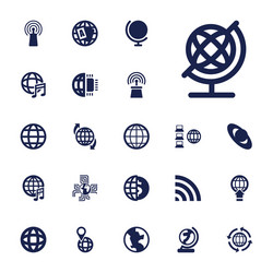 22 globe icons Royalty Free Vector Image - VectorStock