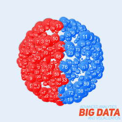 Abstract round colorful big data vector