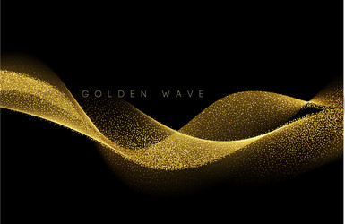 abstract shiny color gold wave design element vector